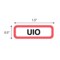Nevs Position Labels - Uio 1/2" x 1-1/2" White w/Red & Black XP-718 - alternate 2